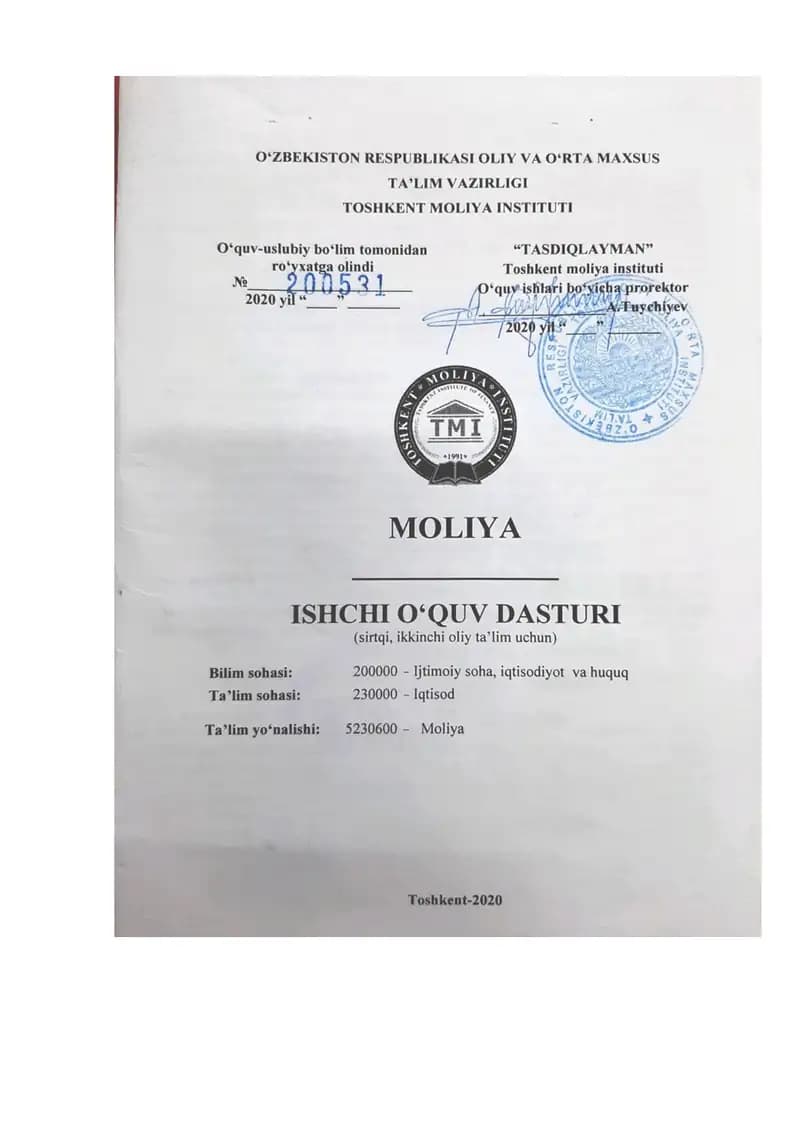 Moliya ta'limi