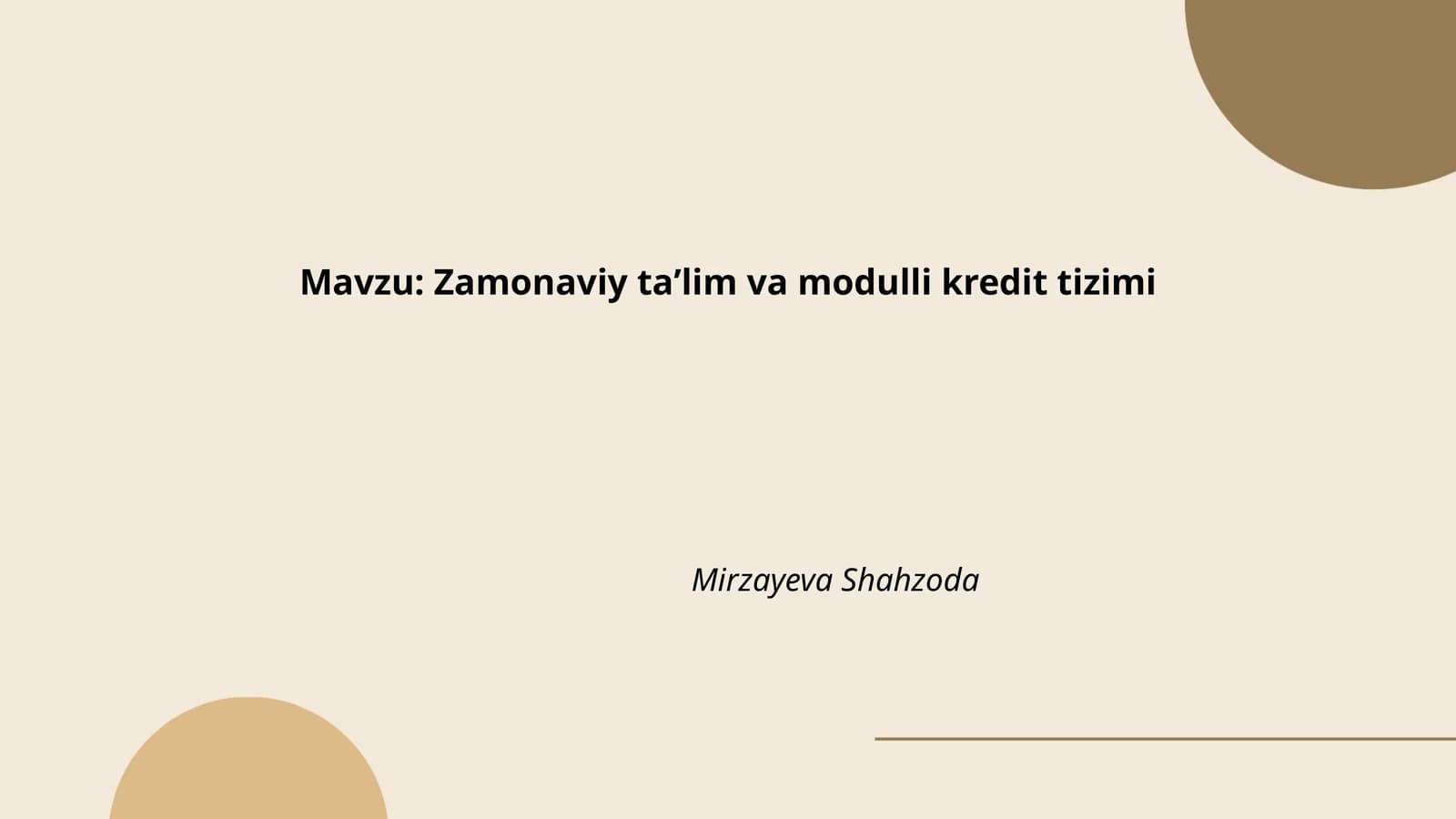 Modulli kredit tizimi
