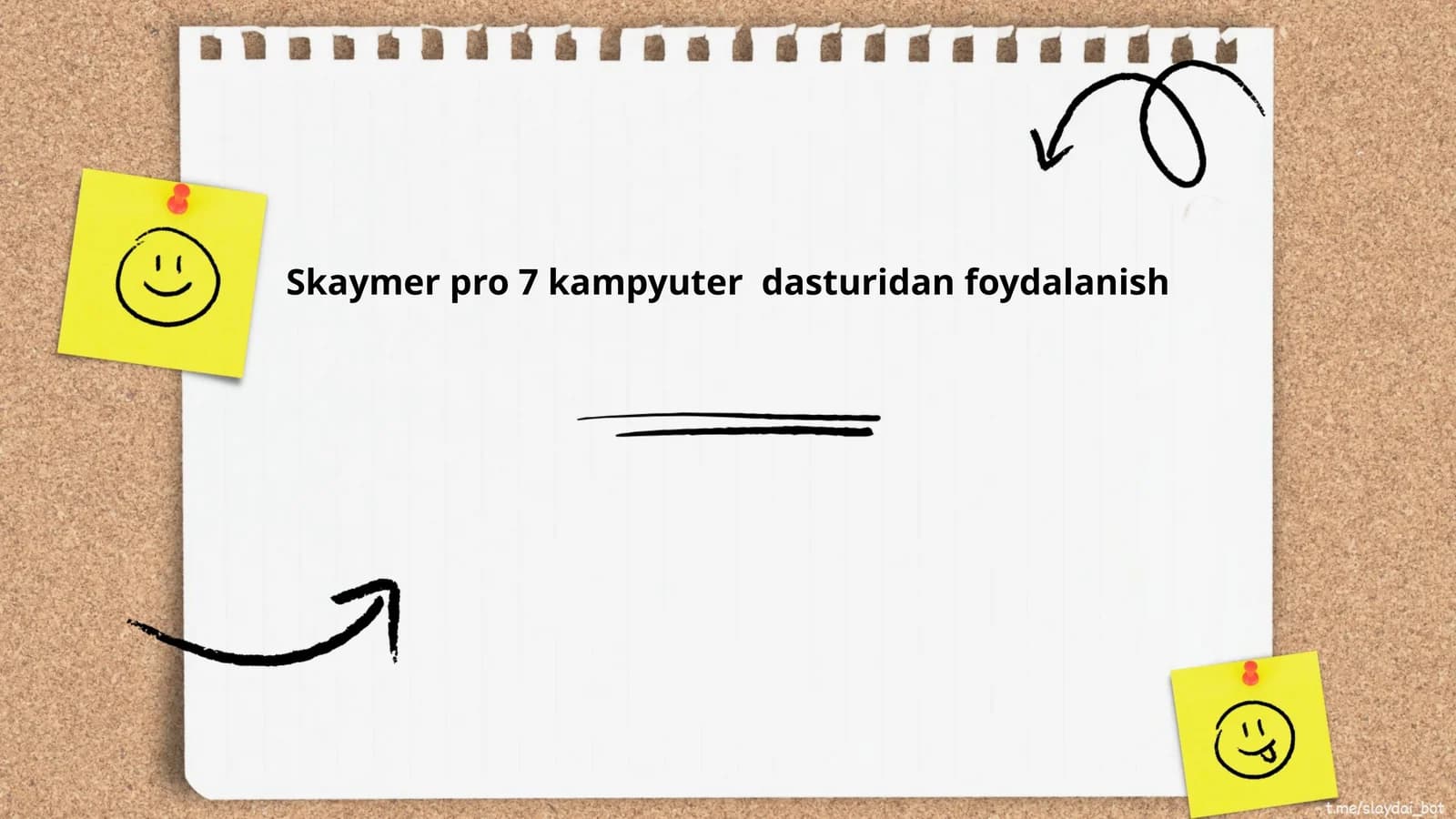 Skaymer pro 7 kampyuter dasturidan foydalanish