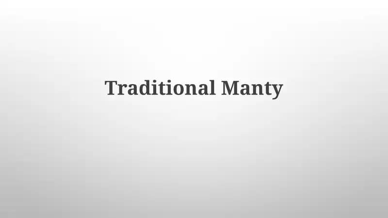Traditional Manty