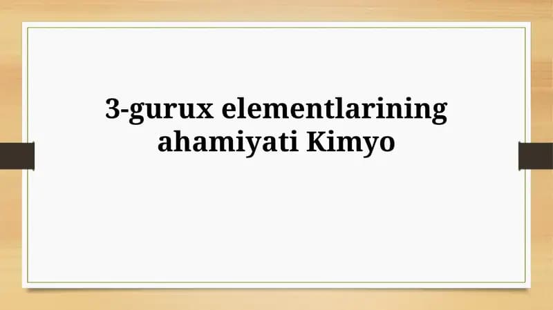 3-Gurux Elementlarining Birikmalari