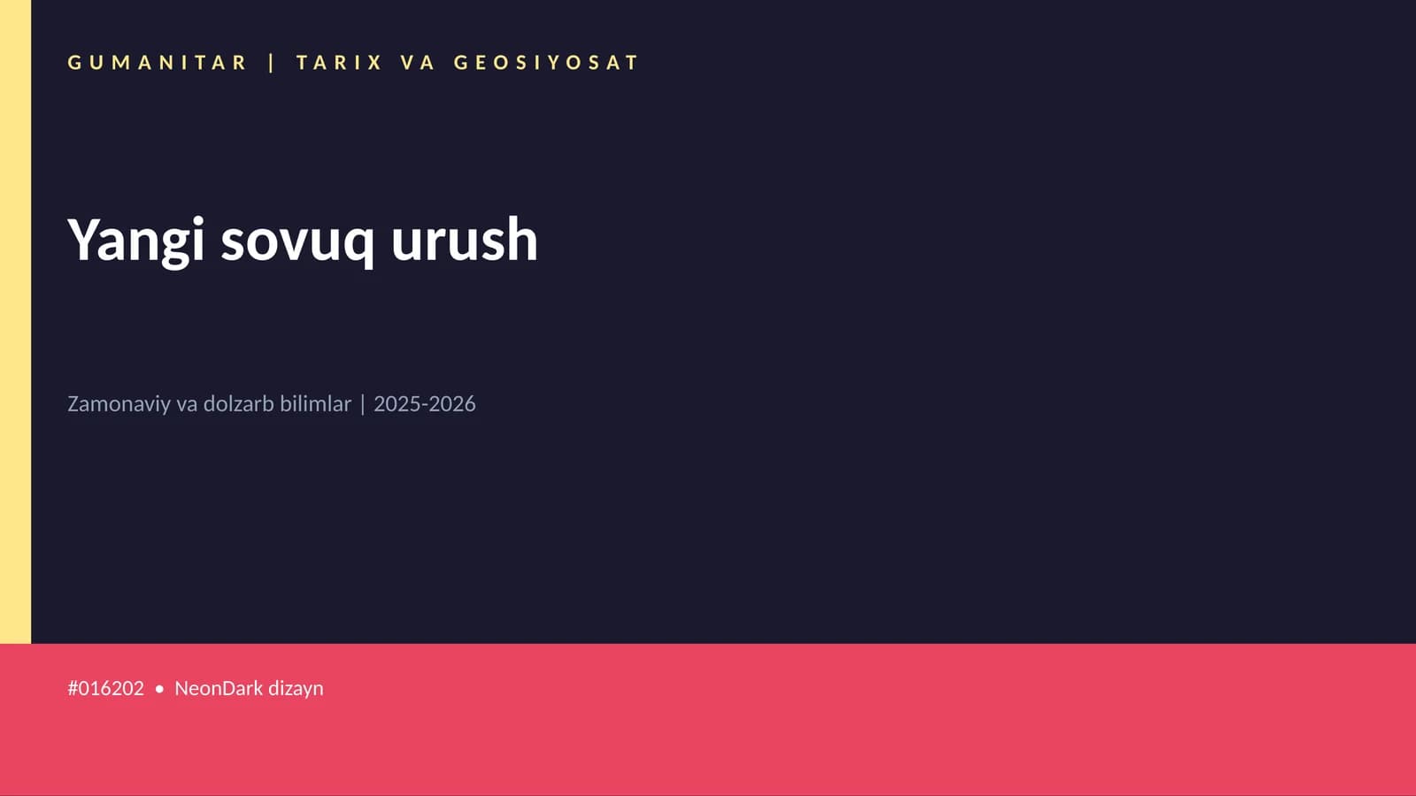 Yangi sovuq urush