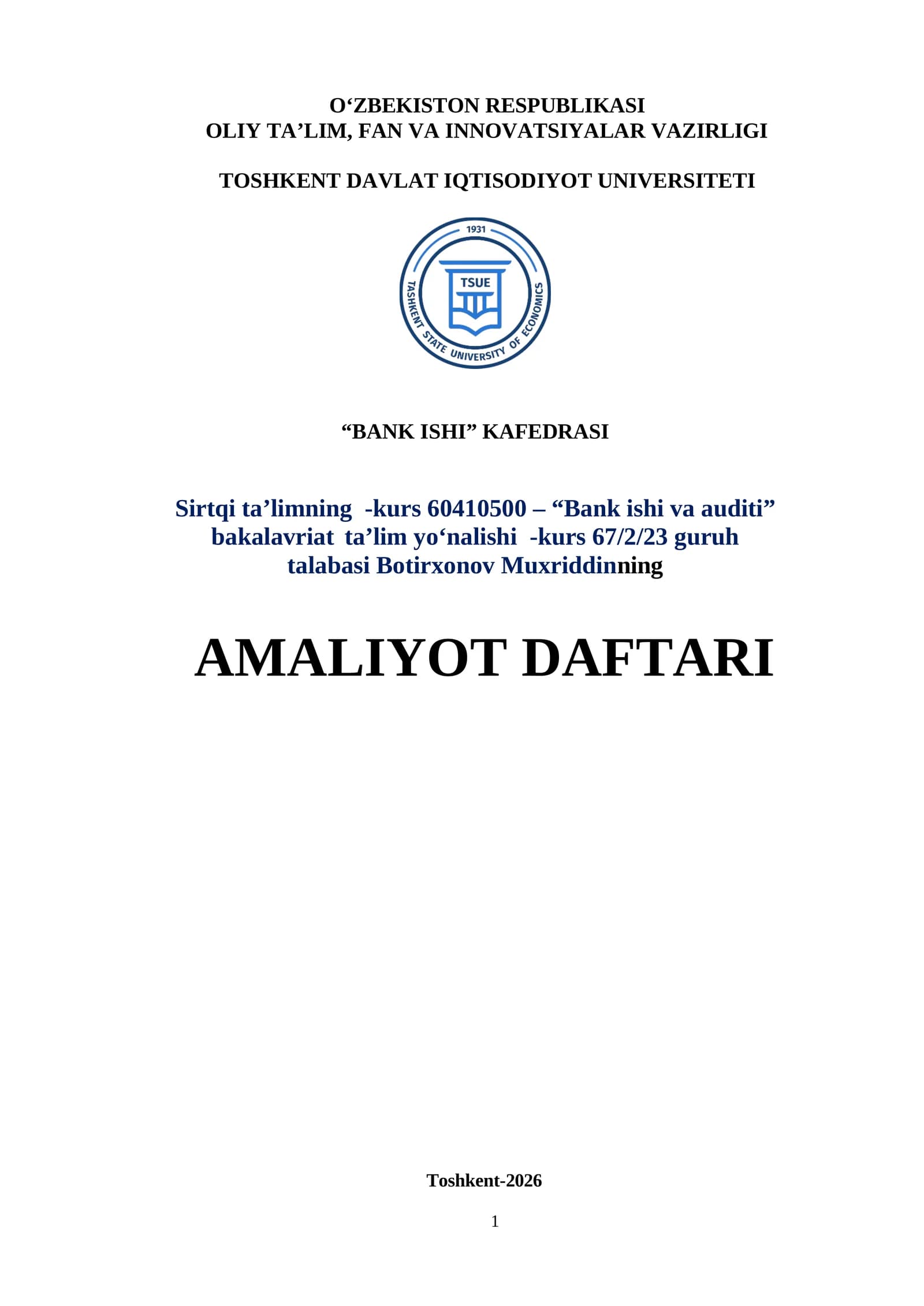 “Xalq banki” AJ Jizzax viloyati Arnasoy tumani filiali.