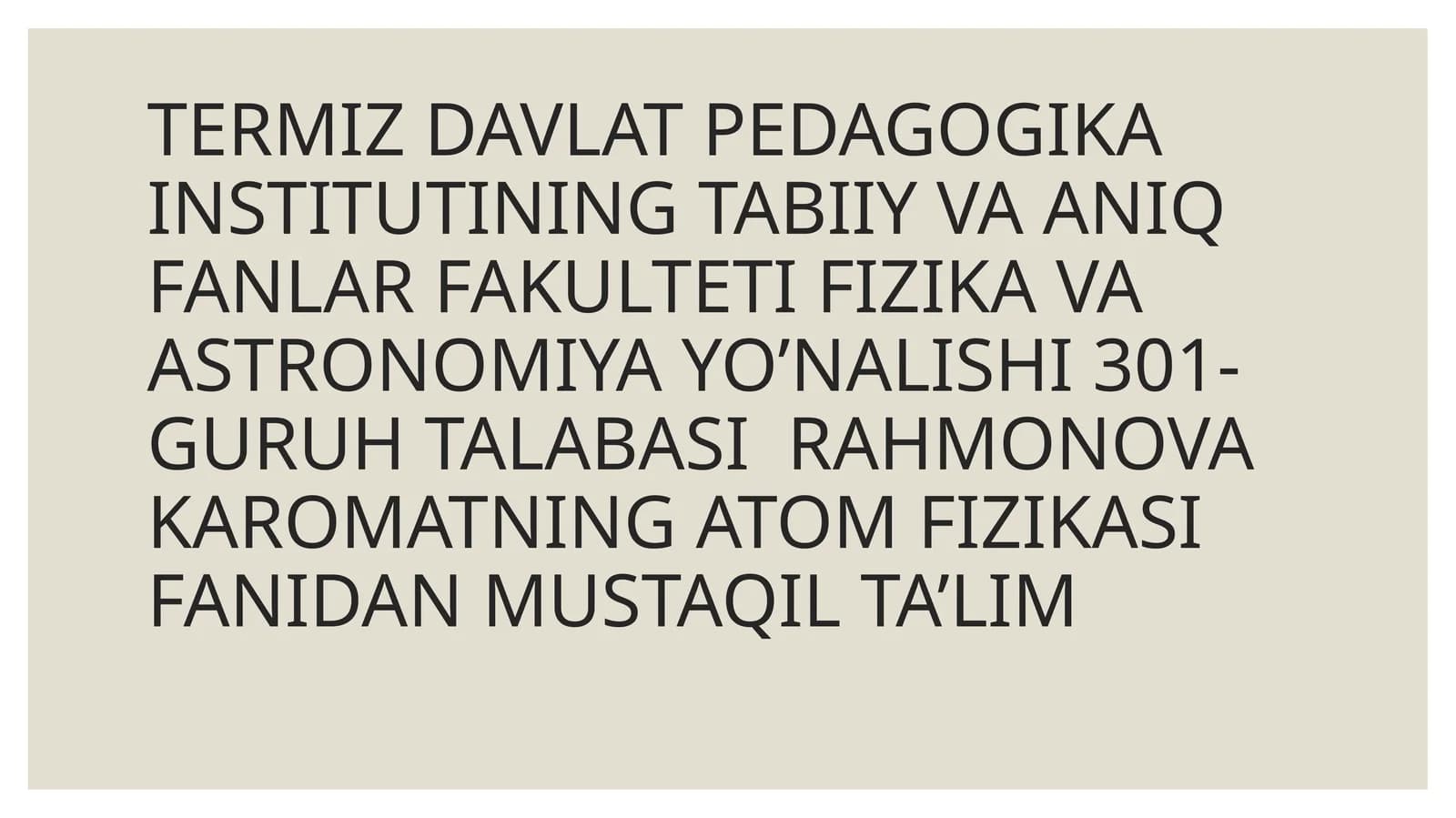 Fizika va Astronomiya