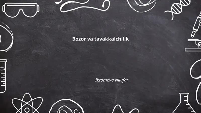 Bozor va tavakkalchilik