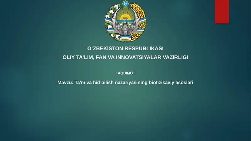 Ta'mvahidbilishnazariyasiningbiofizikaviyasoslari
