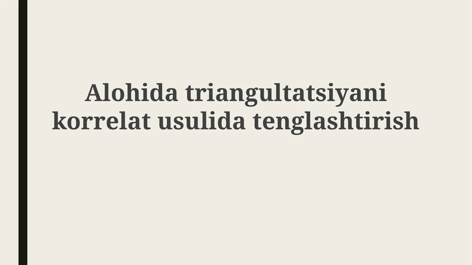 Korrelyatsiya Metodlari