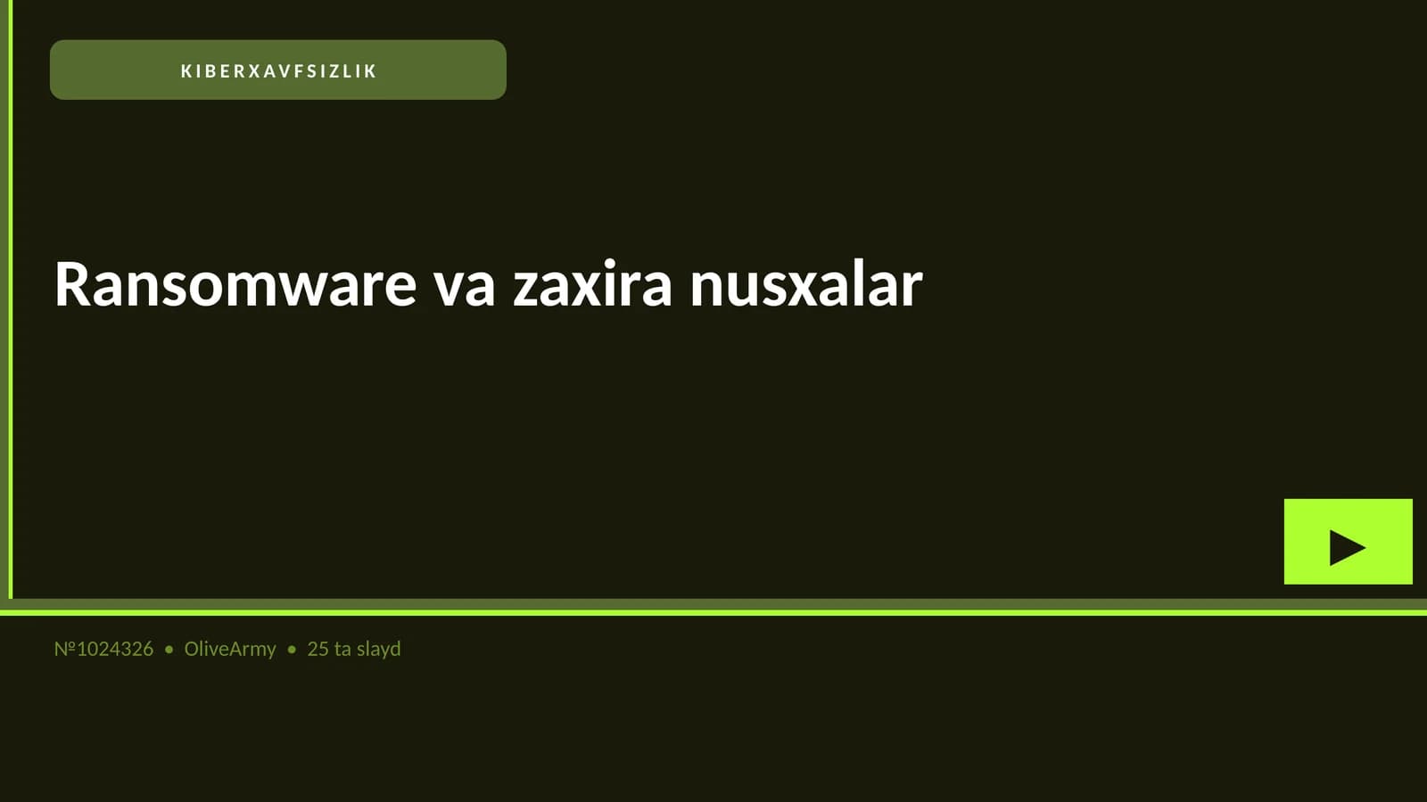 KIBERXAVFSIZLIK