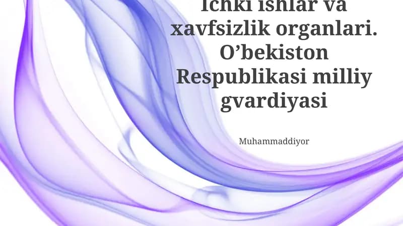Ichki ishlar va xavfsizlik organlari