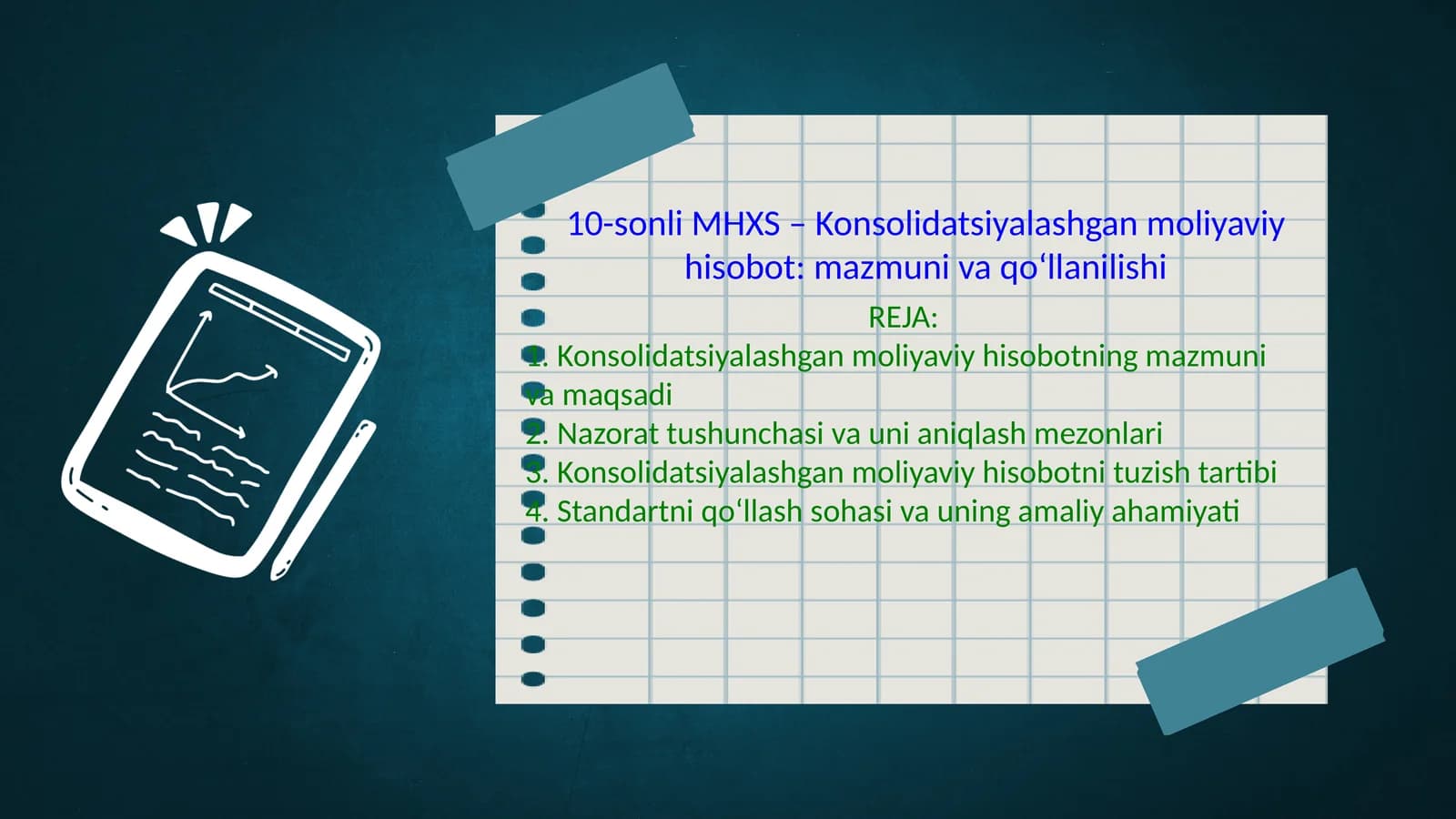 10-sonli MHXS – Konsolidatsiyalashgan moliyaviy hisobot: mazmuni va qo‘llanilishi