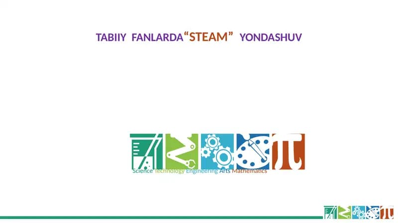 TABIIY FANLARDA STEAM YONDASHUV