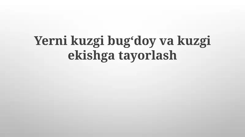 Kuzgi bug'doy navlari va mosligi