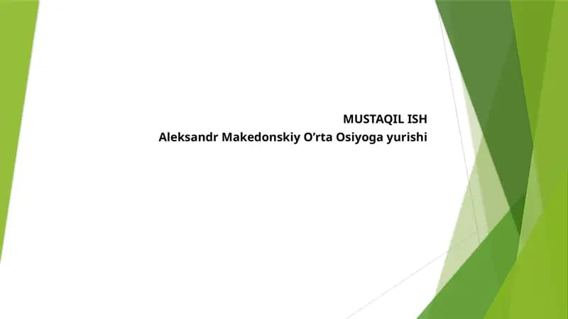 Aleksandr Makedonskiy O’rta Osiyo gayurishi