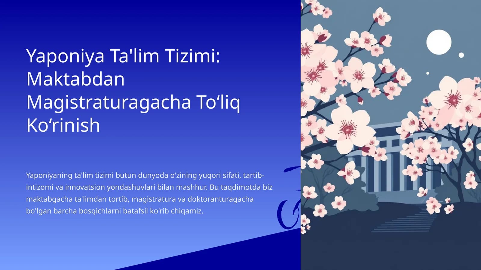 Yaponiya Ta'lim Tizimi: Maktabdan Magistraturagacha To‘liq Ko‘rinish