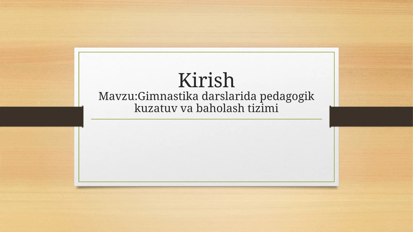 Gimnastika  80000darslarida pedagogik kuzatuv va baholash tizimi