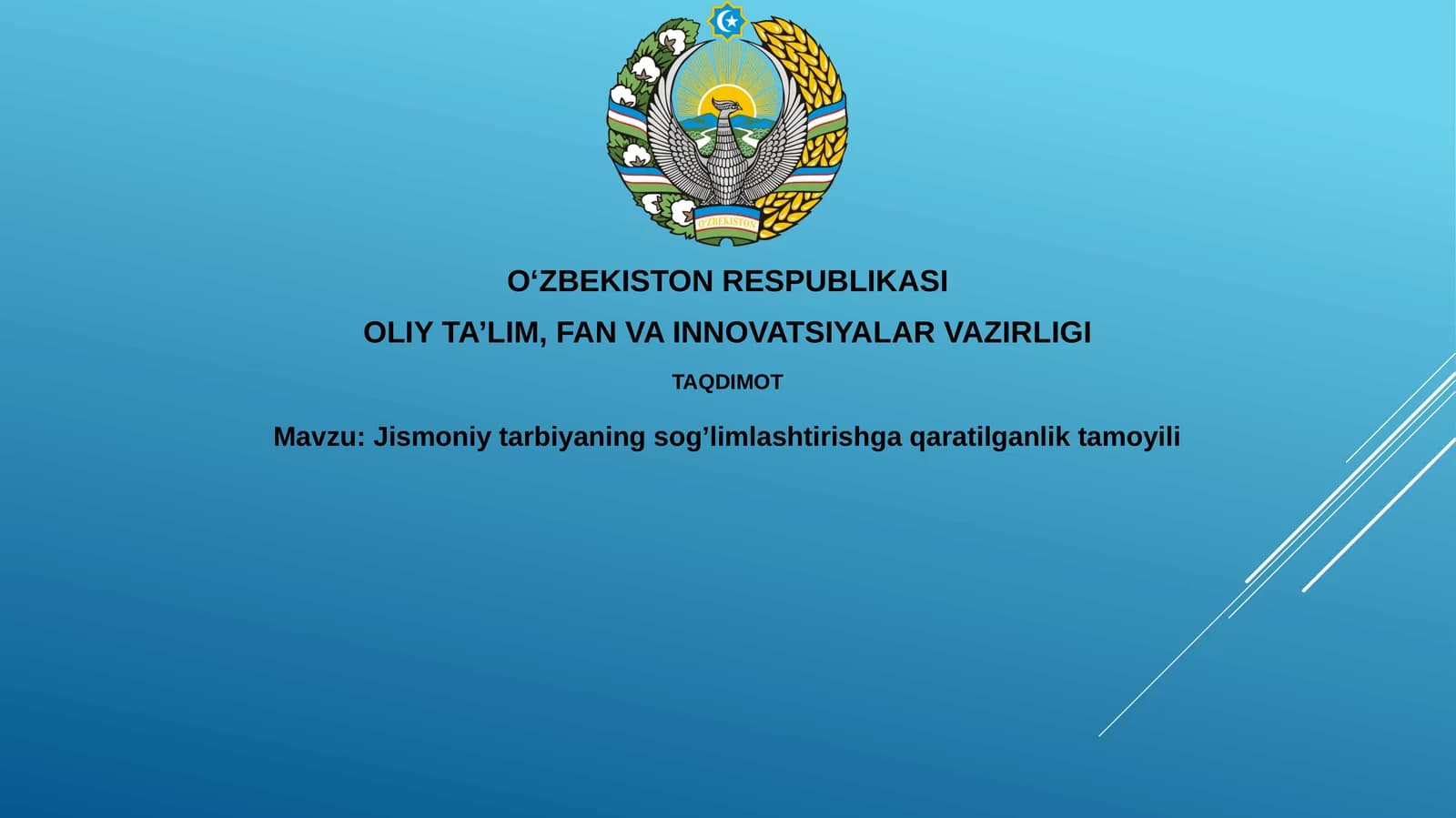 Jismoniy tarbiyaning sog'lomlashtirishga qaratilganlik tamoyili