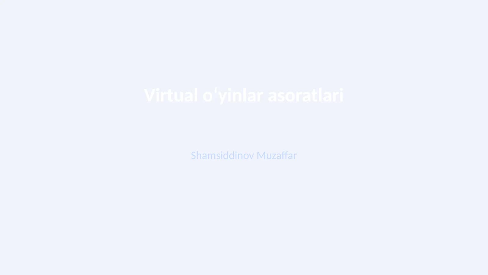 Virtual oʻyinlar asoratlari