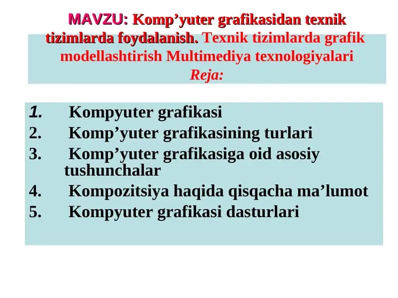 Kompyuter grafikasi