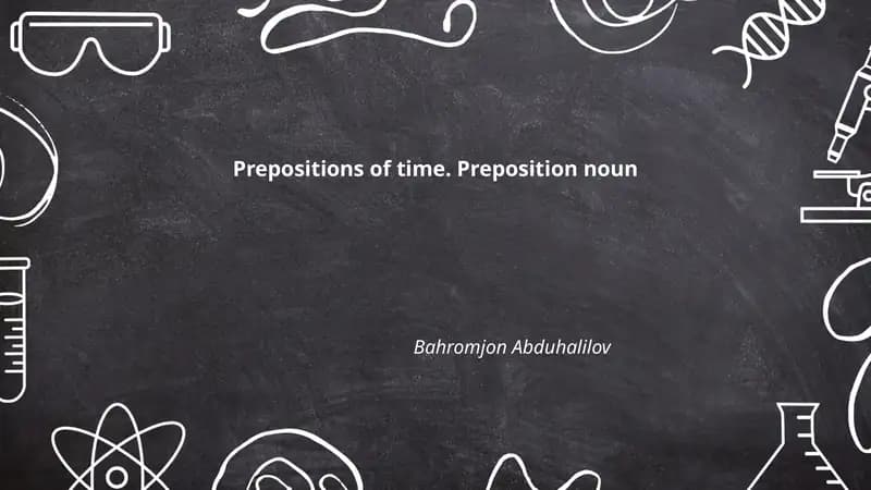 Prepositions of Time