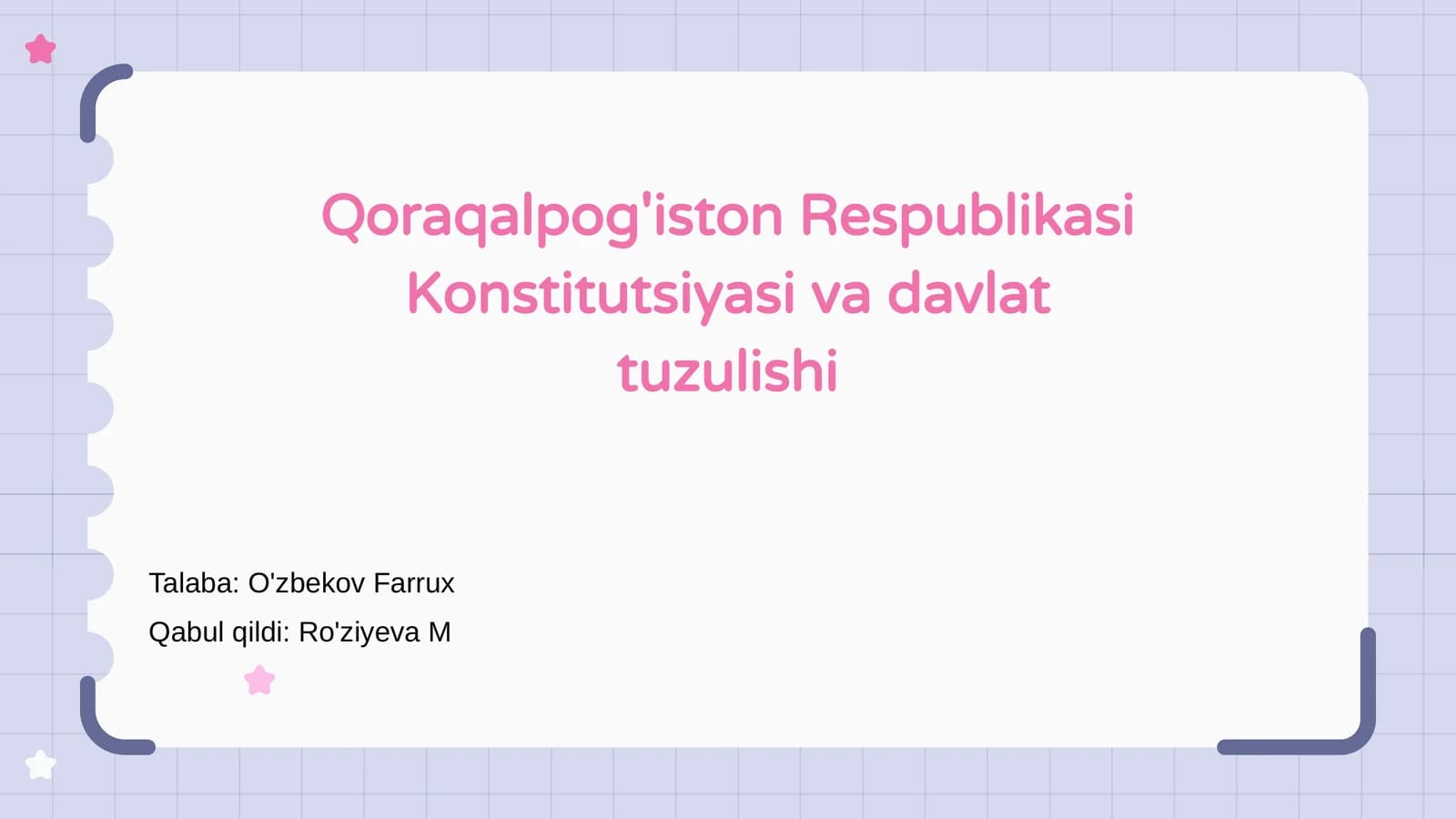 Qoraqalpog'iston Respublikasi Konstitutsiyasi va davlat tuzulishi