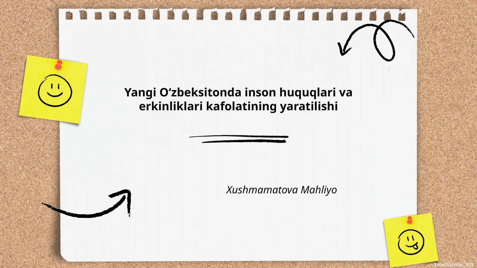 Yangi Oʻzbeksitonda inson huquqlari va erkinliklari kafolatining yaratilishi
