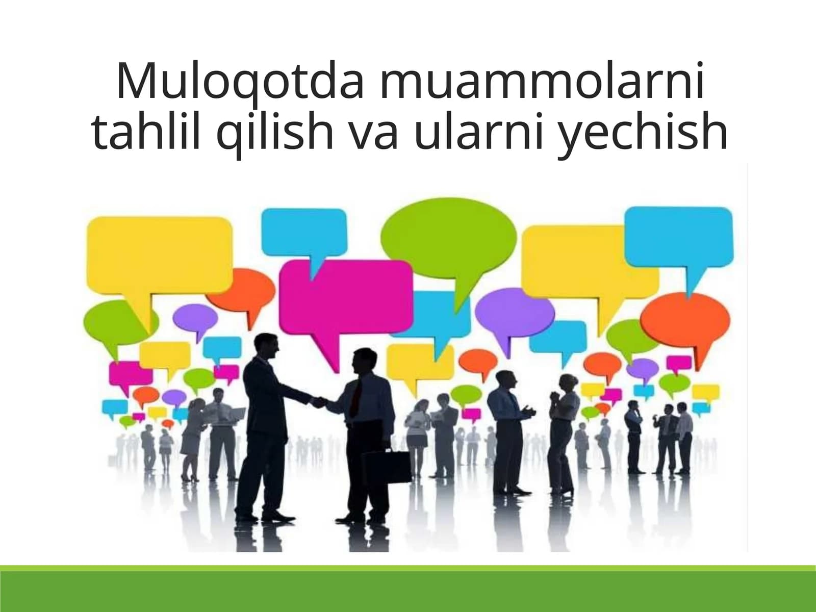 Muloqotda muammolarni tahlil qilish va ularni yechish