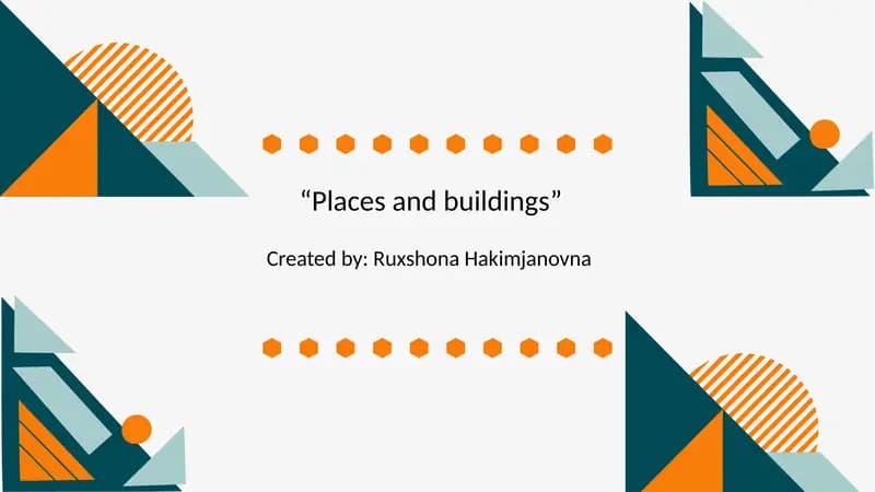 Places and buildings