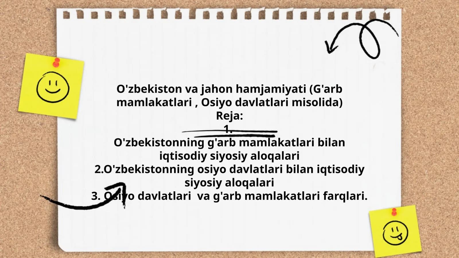 O'zbekiston va jahon hamjamiyati (G'arb mamlakatlari, Osiyo davlatlari misolida)