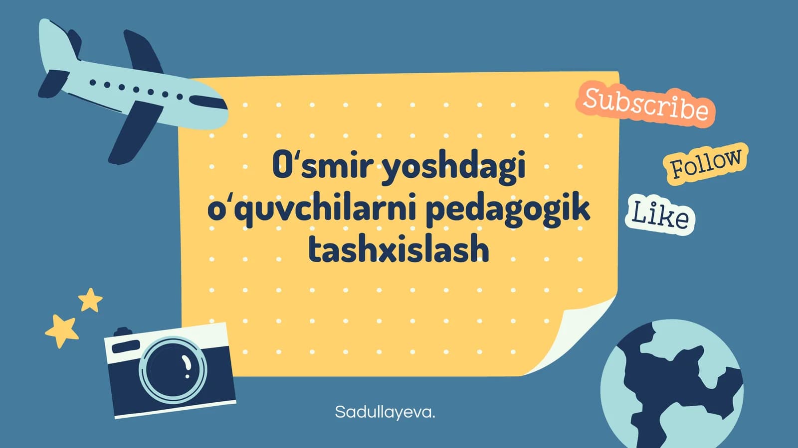 Oʻsmir yoshdagi oʻquvchilarni pedagogik tashxislash
