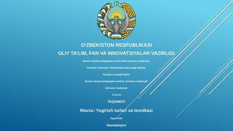 Yugirish turlari va texnikasi