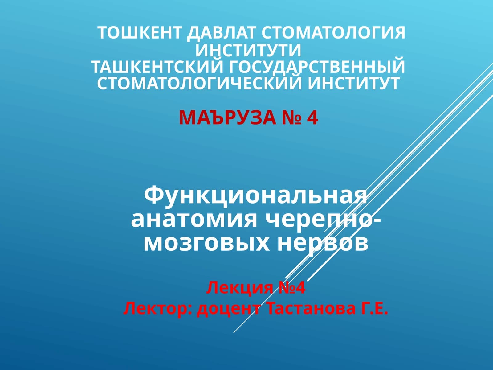 Функциональная анатомия черепно-мозговых нервов