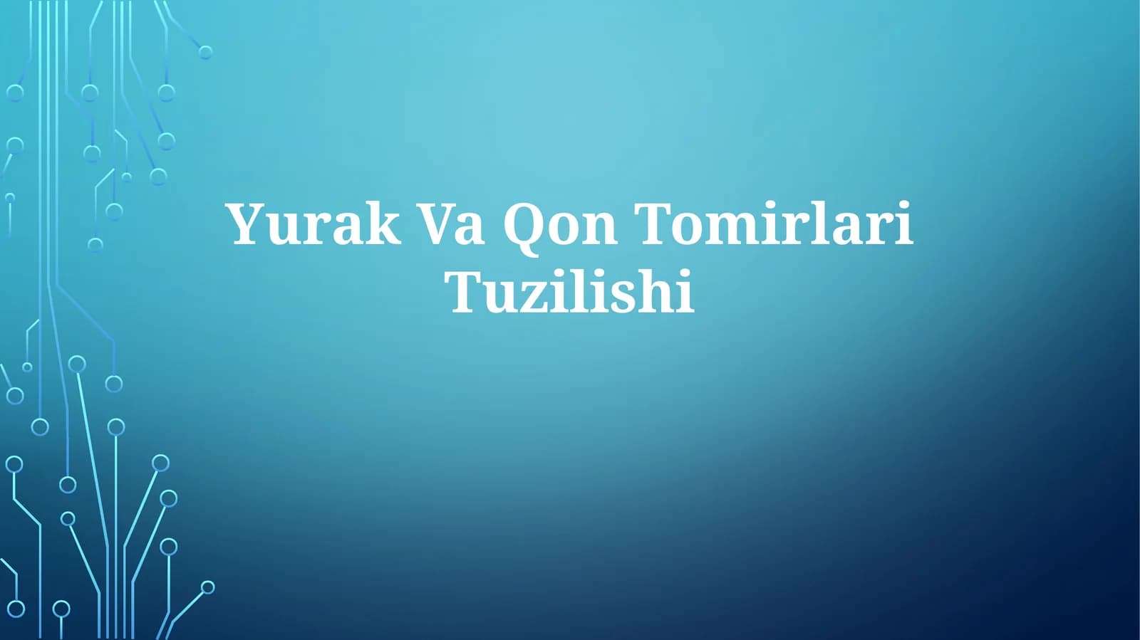 Yurak Va QonTomirlariTuzilishi