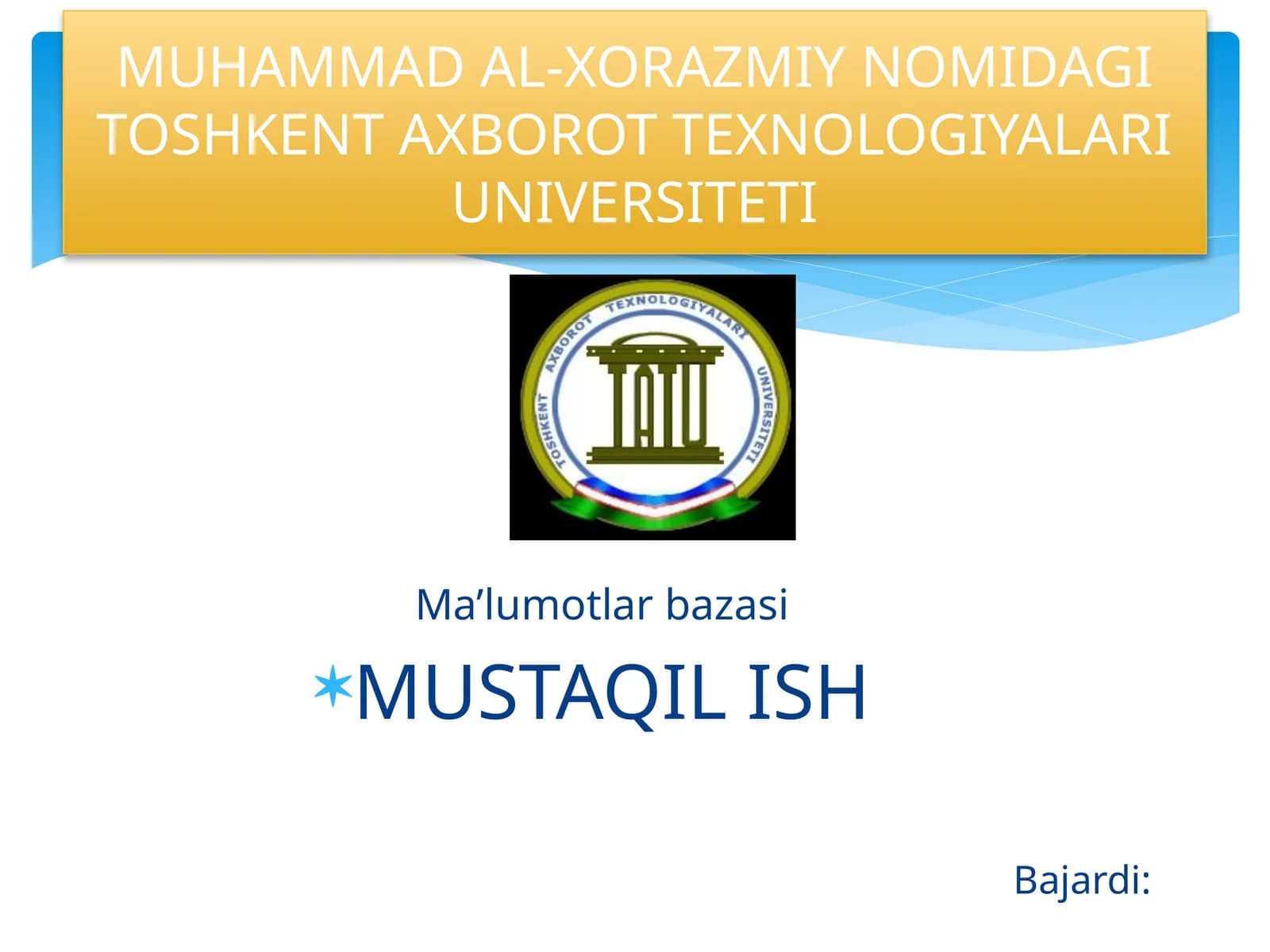 Ma’lumotlarbazasi