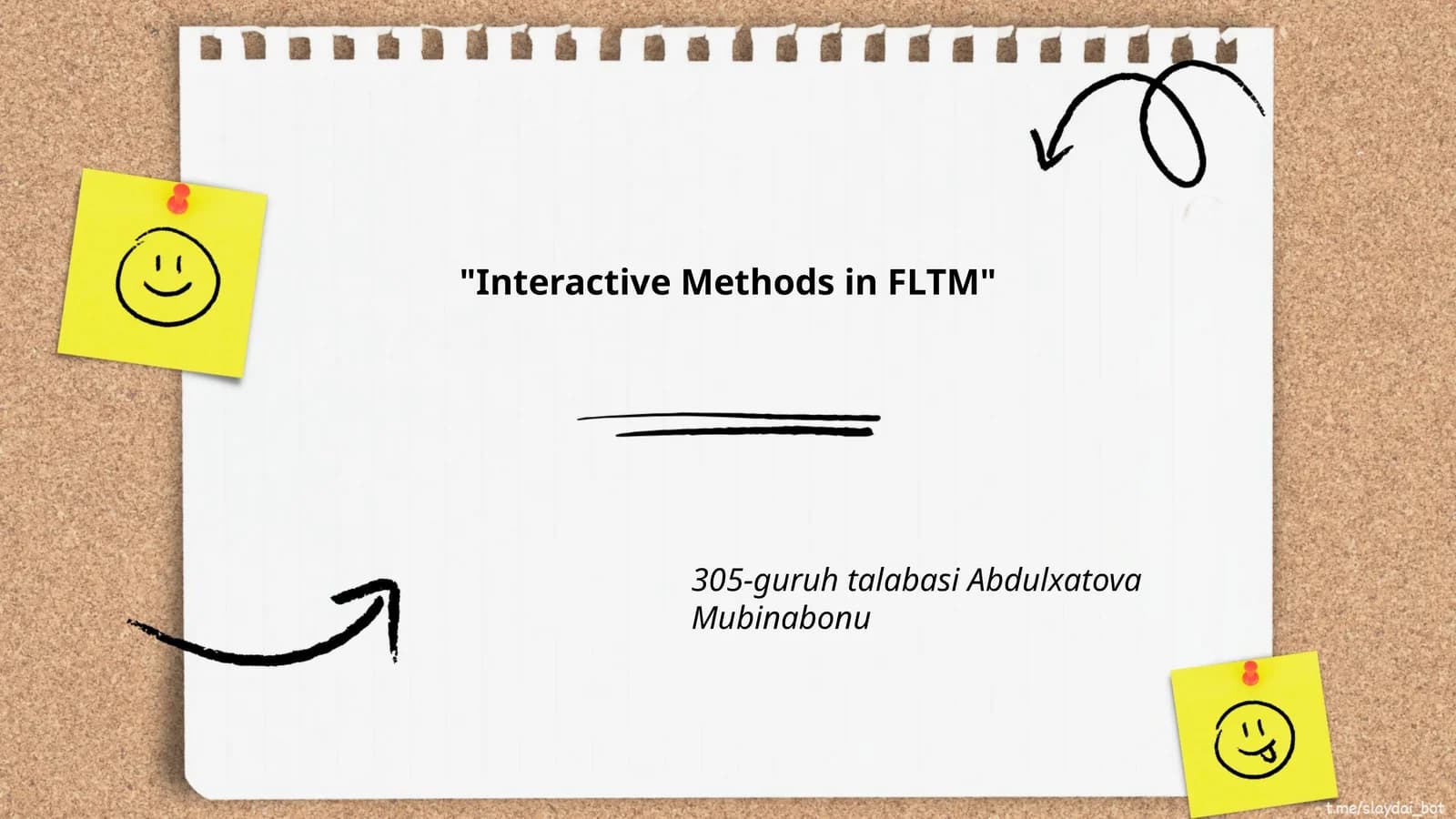 Interactive Methods in FLTM
