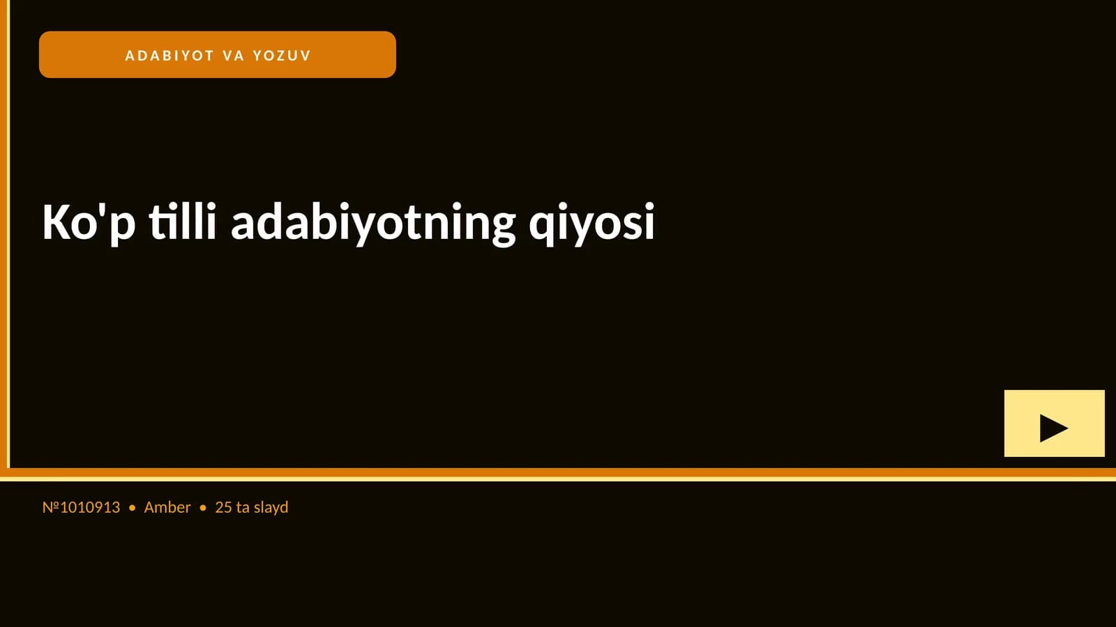 Ko'p tilli adabiyotning qiyosi