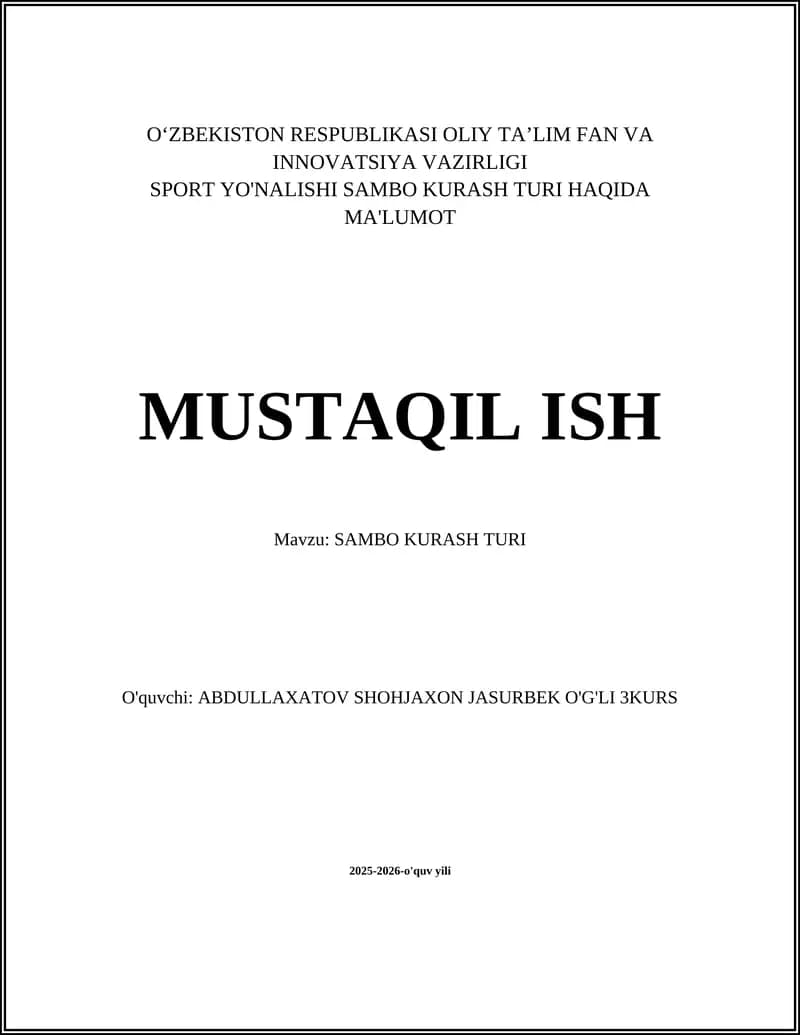 SAMBO KURASH TURI