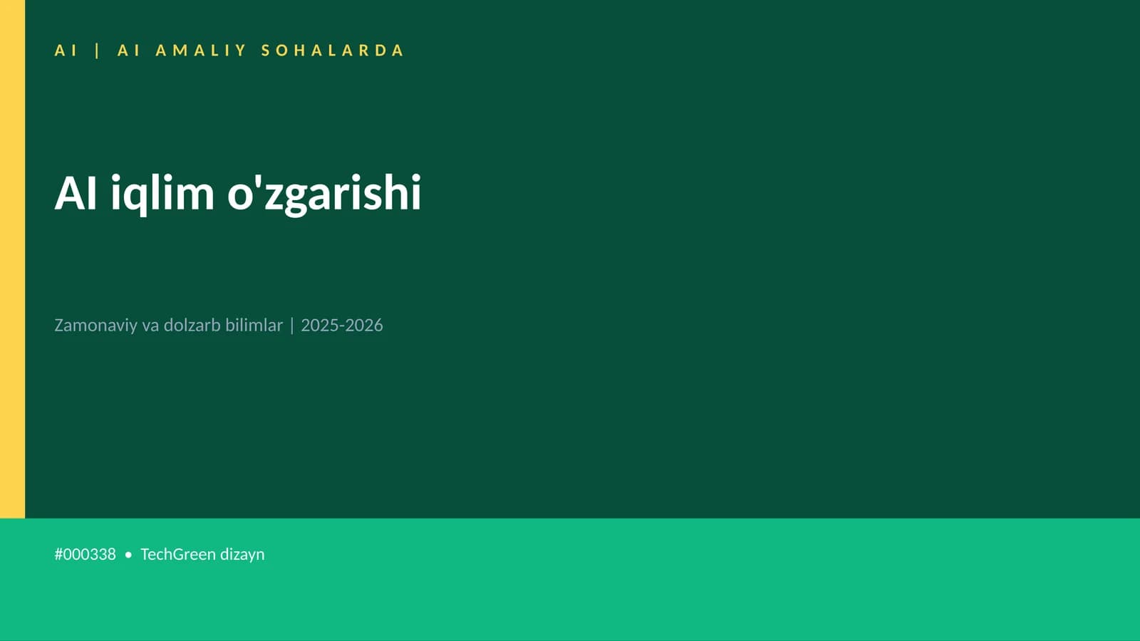 AI iqlim o'zgarishi