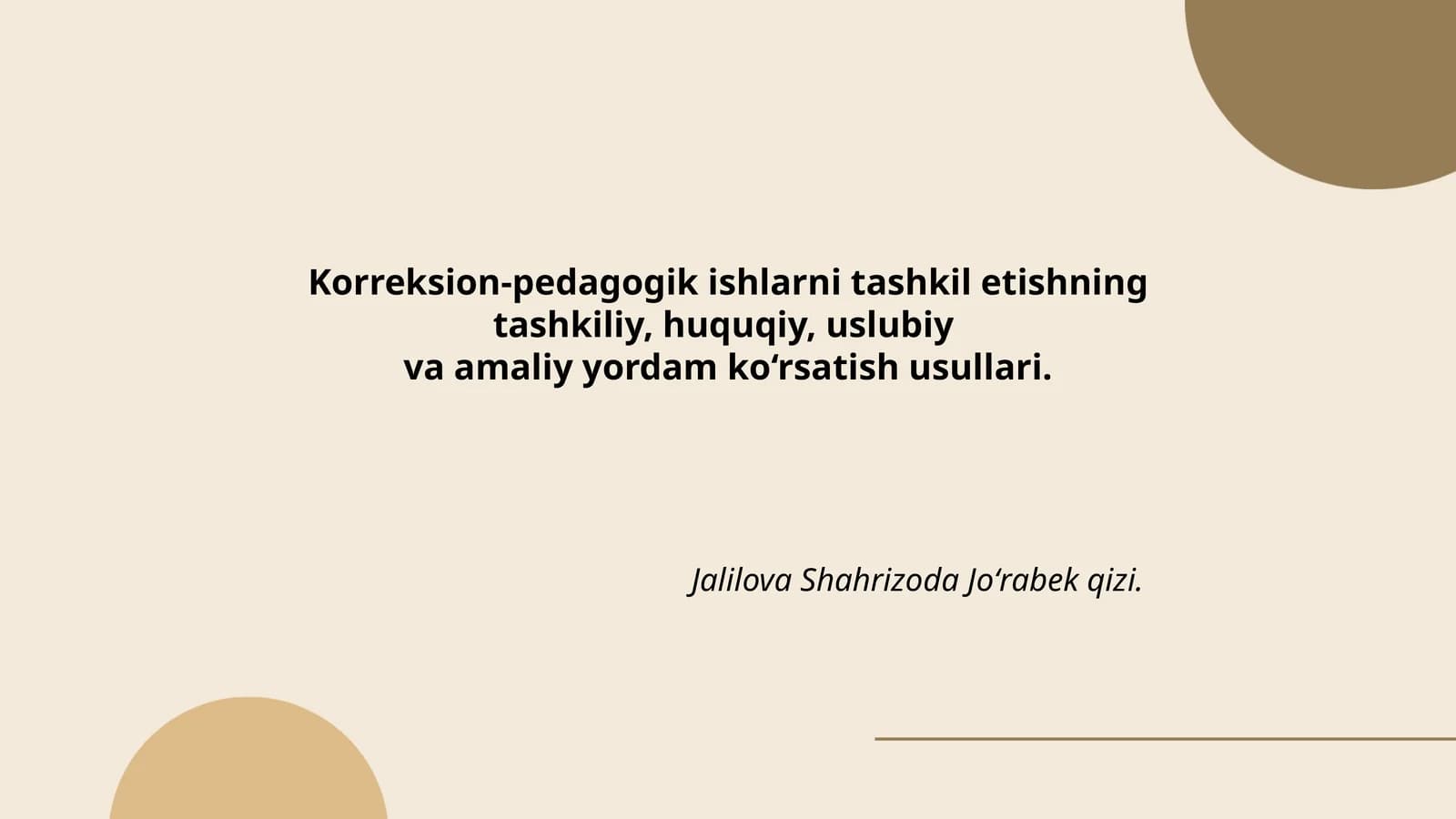 Korreksion-pedagogik ishlarni tashkil etishning asosiy tamoyillari