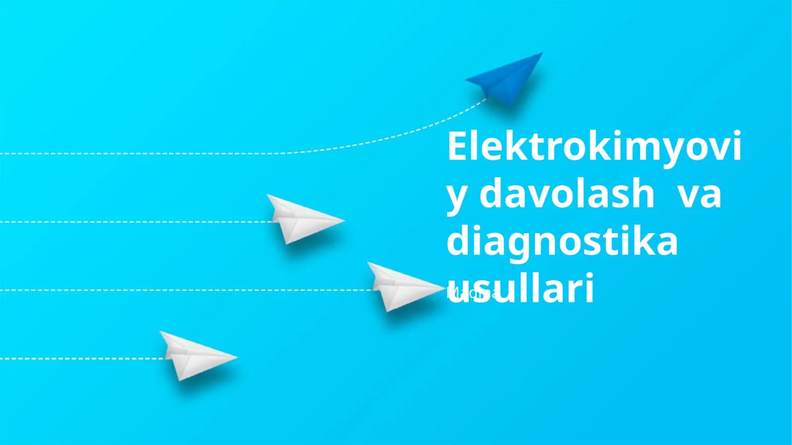 Elektrokimyoviy davolash va diagnostika usullari
