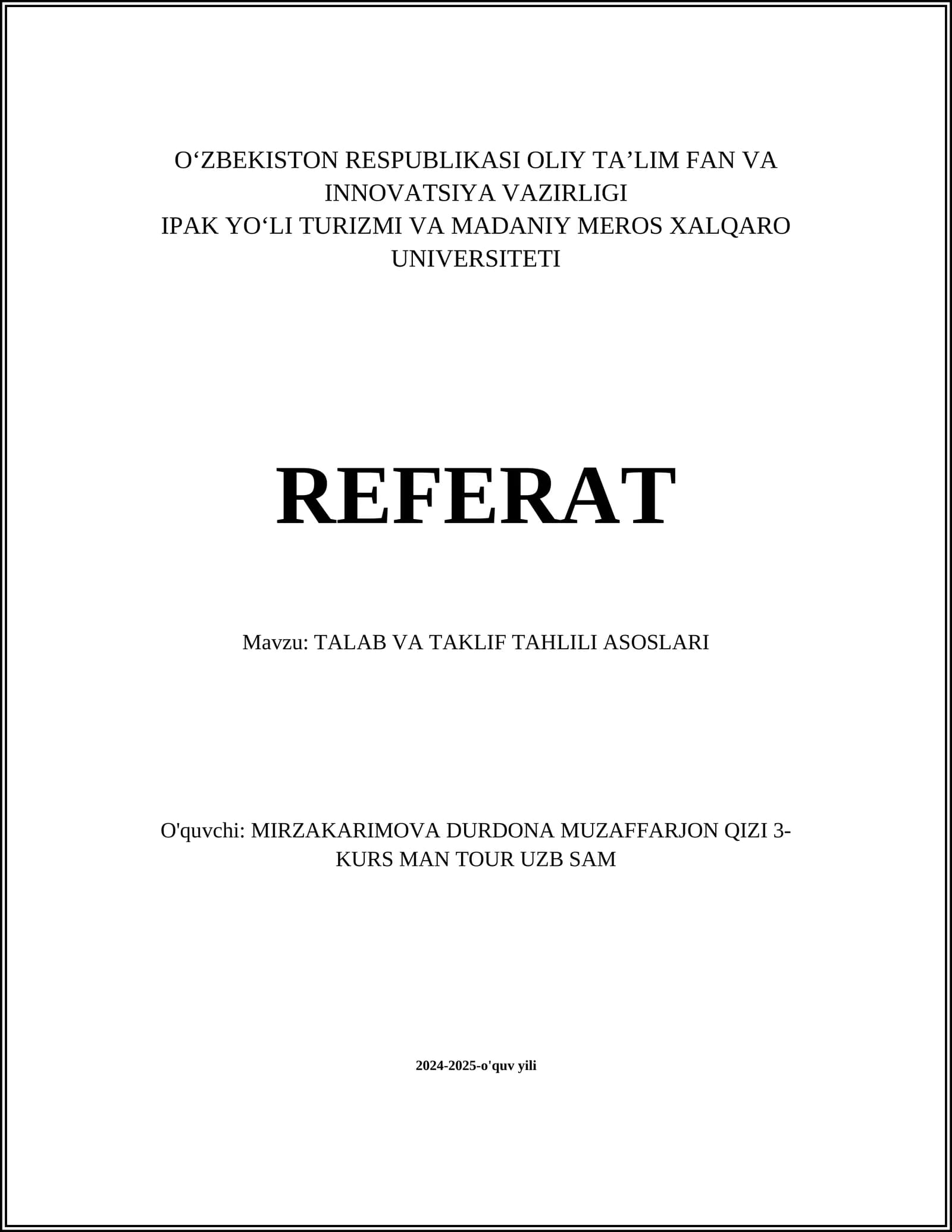 Talabning Ma'nosi va Mohiyati