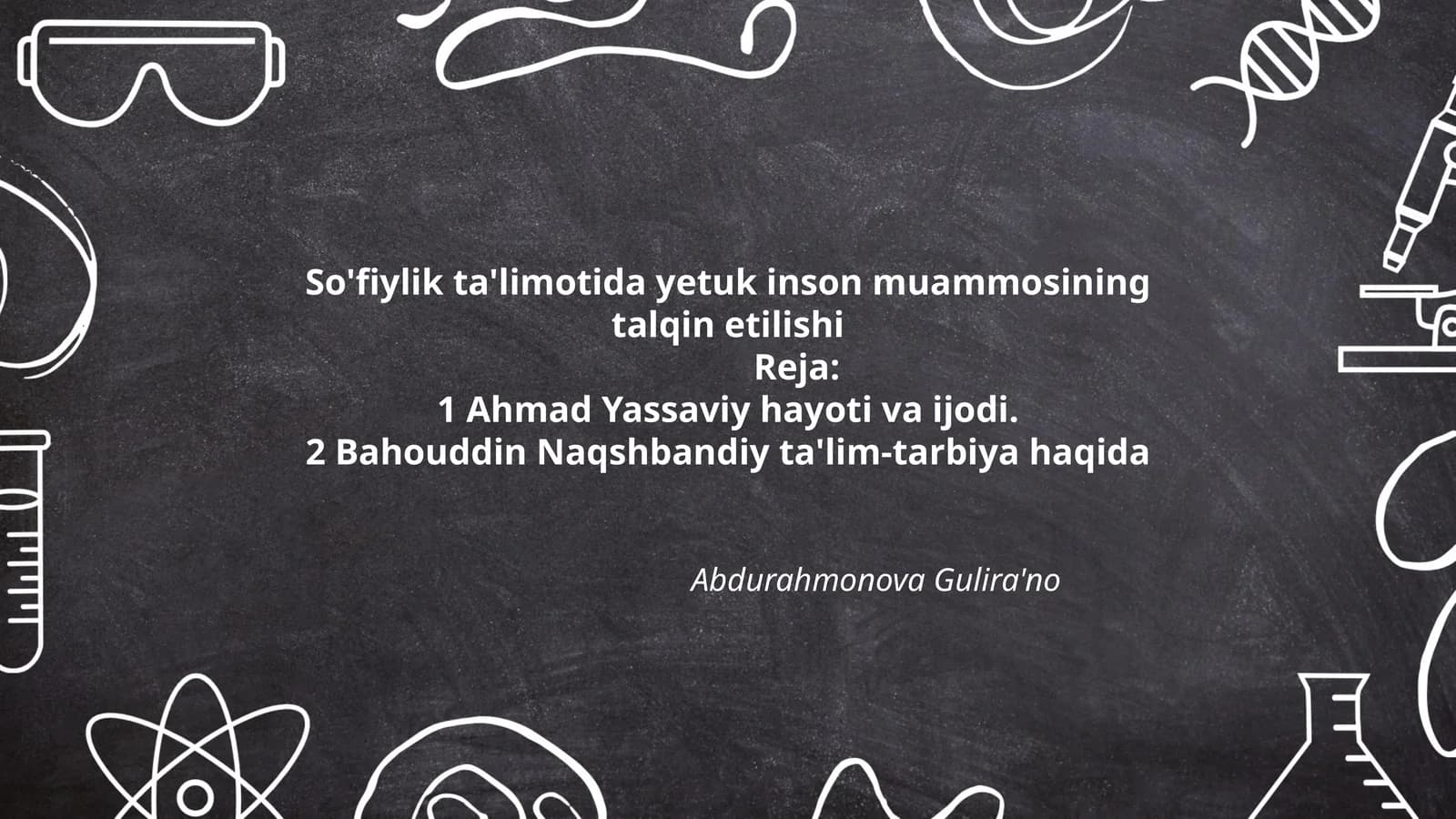 So'fiylik ta'limotida yetuk inson muammosining talqin etilishi