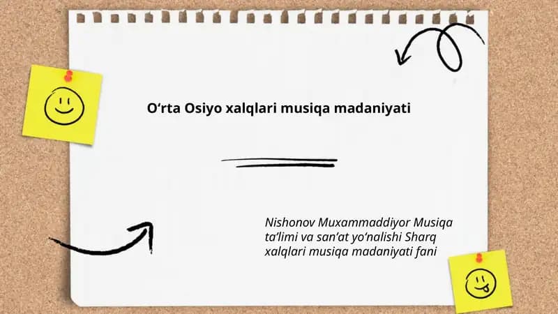 Oʻrta Osiyo xalqlari musiqa madaniyati