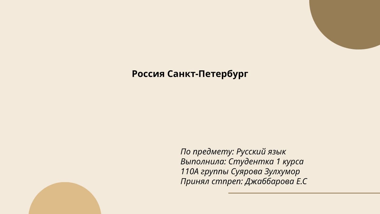Россия Санкт-Петербург
