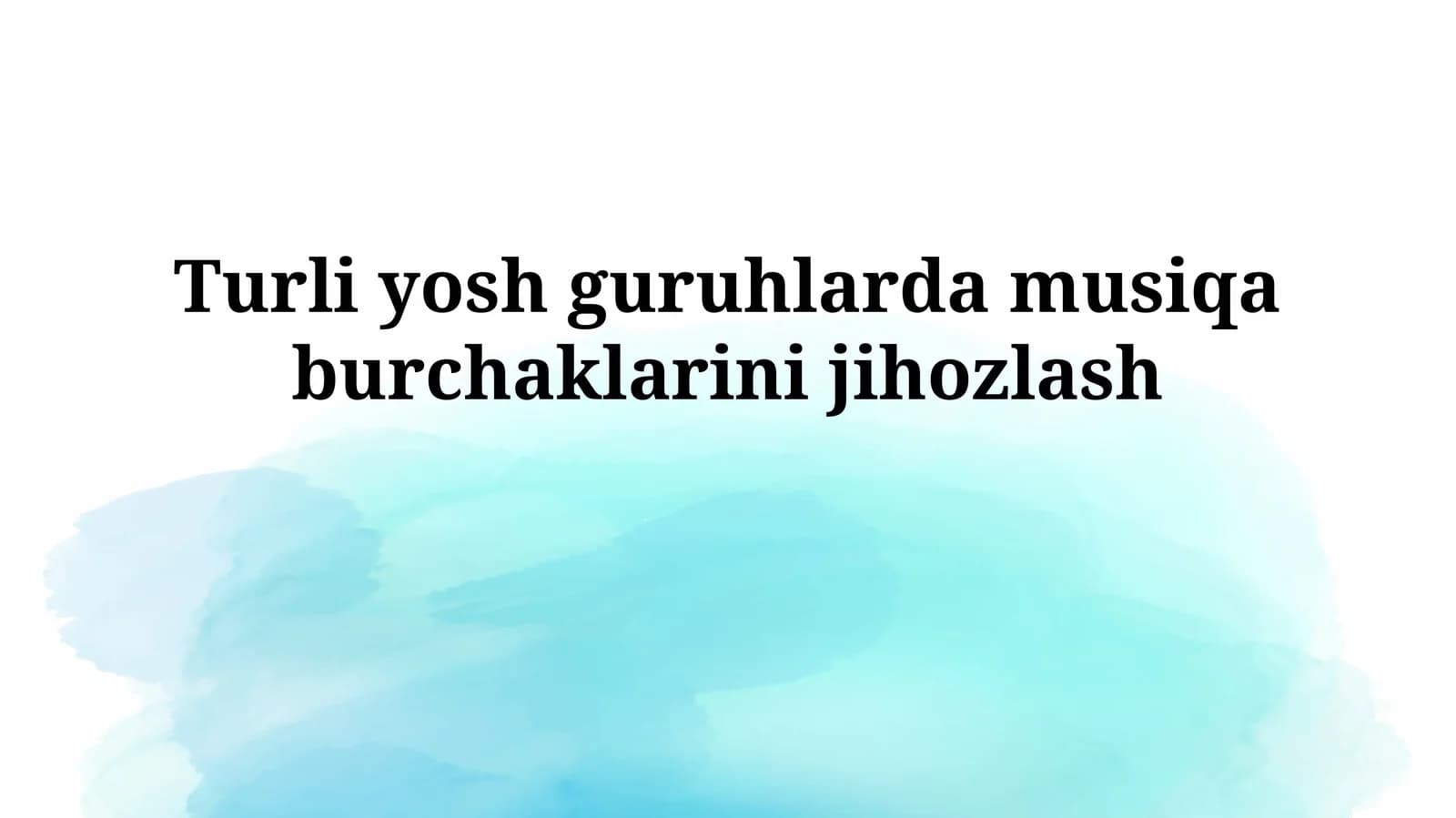 Yosh guruhlari bo'yicha musiqa burchaklarini jihozlash