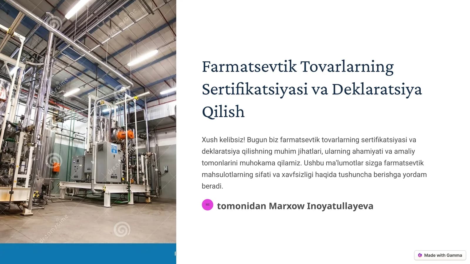 Farmatsevtik Tovarlarning Sertifikatsiyasi va Deklaratsiya Qilish