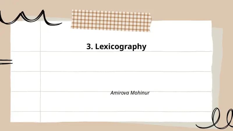 Lexikografiya