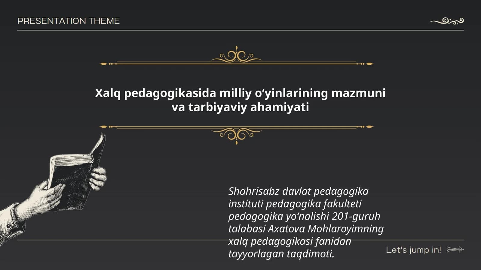 Xalq pedagogikasi fanidan tayyorlagan taqdimot