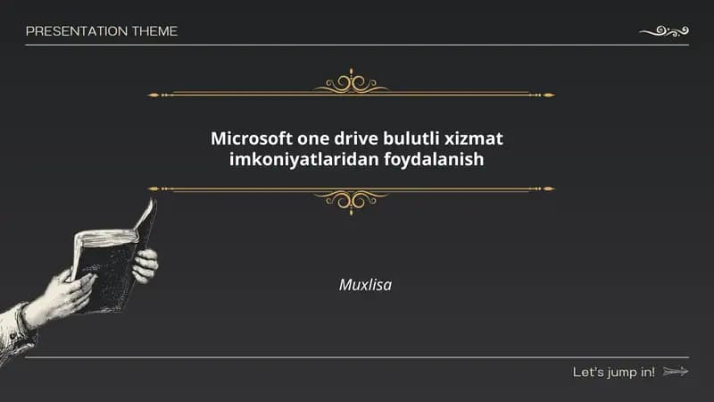 Microsoft one drive bulutli xizmat imkoniyatlaridan foydalanish