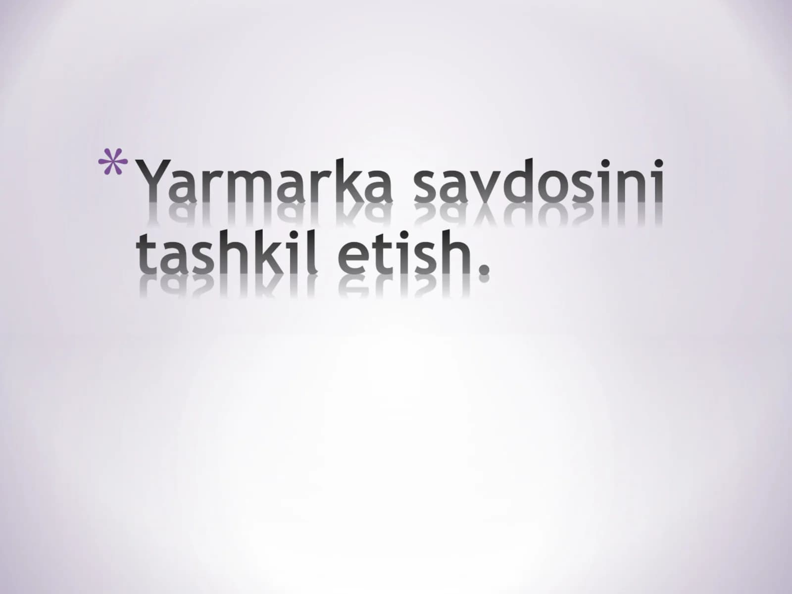 Yarmarka savdosi