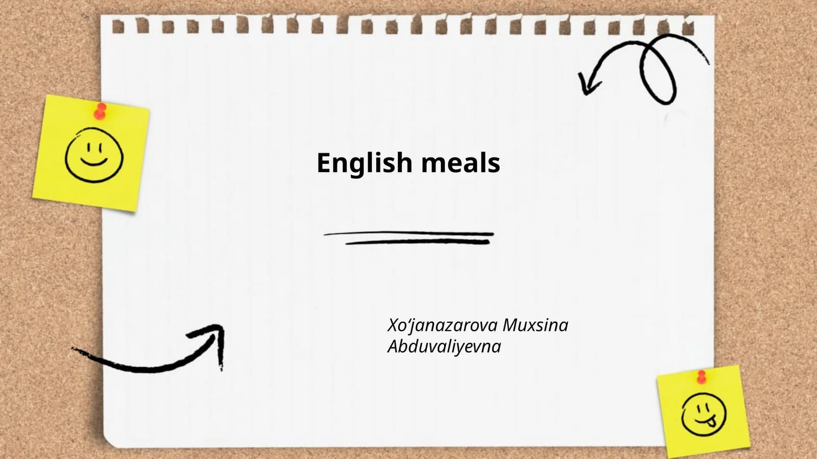 English meals